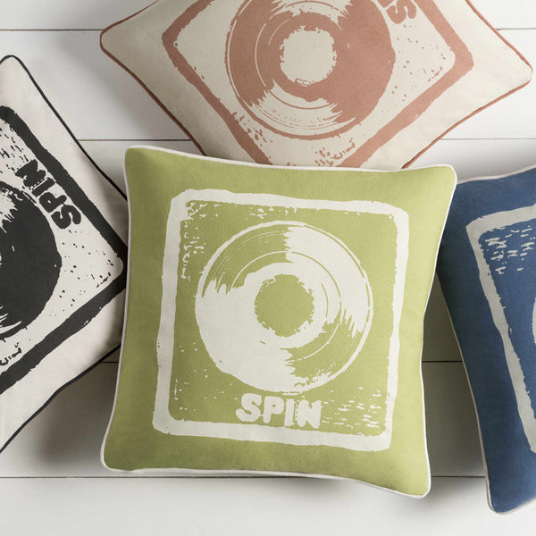 Barlborough Retro Vinyl Record Accent Pillow - Clearance