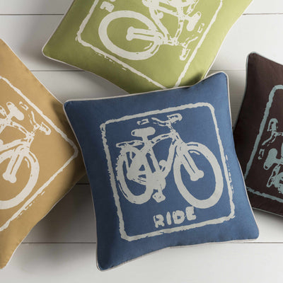 Gates Vintage Bicycle Ride Throw Pillow - Clearance