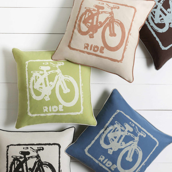 Gates Vintage Bicycle Ride Throw Pillow - Clearance