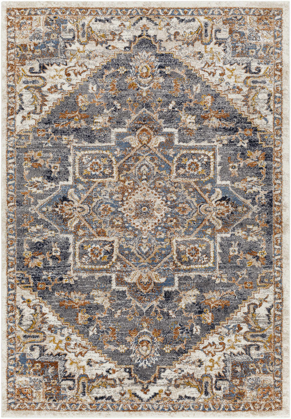 Balabac Coral&Blue Medallion Area Rug