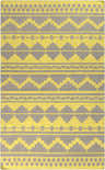 Close-up of the hand woven Blackwood Area Rug; gray and olive geometric pattern. Contemporary style. Design-Rectangle-58