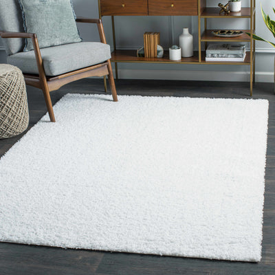 White Solid Area Carpet - Clearance