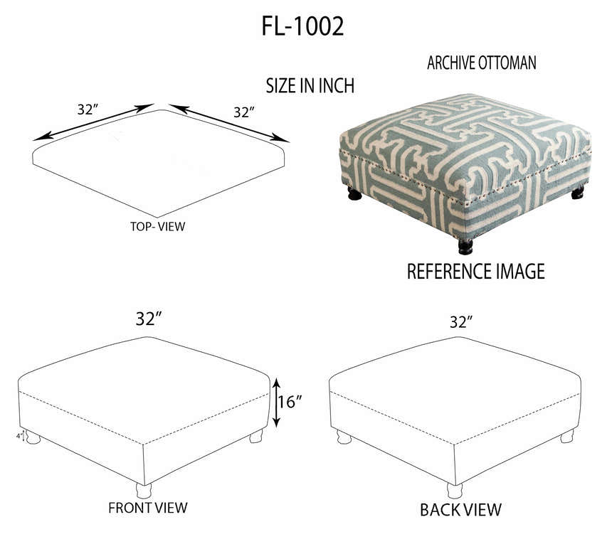 Badersdorf Upholstery Contemporary Ottoman - Clearance