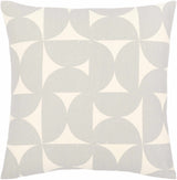 Bungabon Grey Geometric Pattern Throw Pillow