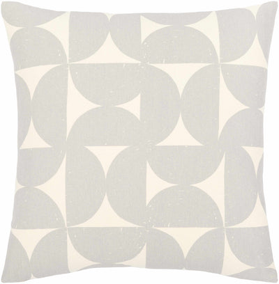 Bungabon Grey Geometric Pattern Throw Pillow