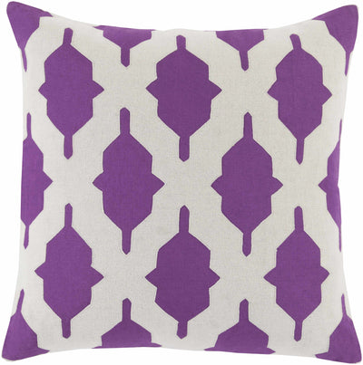 Bannockburn Purple Geometric Square Accent Pillow - Clearance