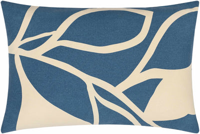 Bonnybrook Blue Leaf Pattern Accent Pillow - Clearance