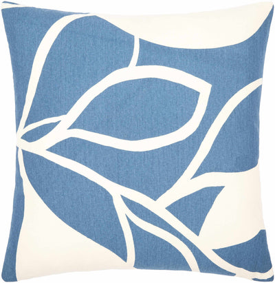 Bonnybrook Blue Leaf Pattern Accent Pillow - Clearance