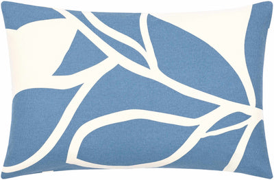 Bonnybrook Blue Leaf Pattern Accent Pillow - Clearance