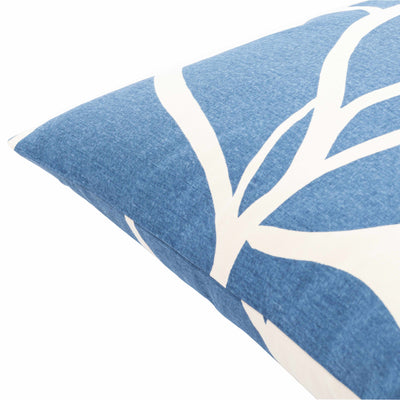 Bonnybrook Blue Leaf Pattern Accent Pillow - Clearance