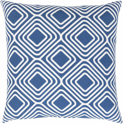 Bonnyrigg Blue Geometric Diamond Accent Pillow - Clearance