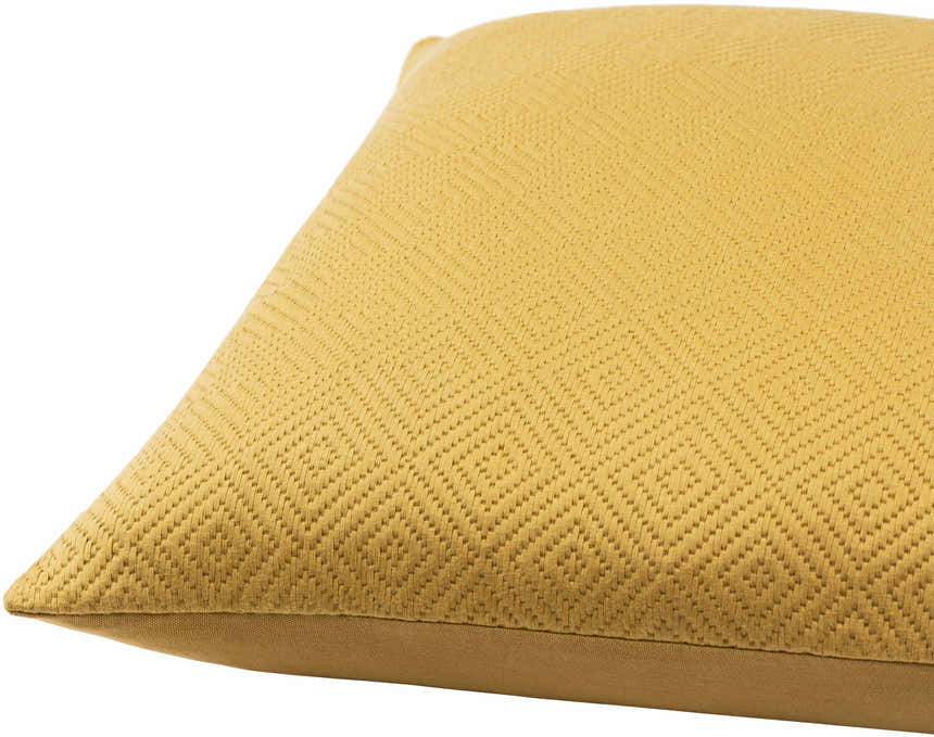 Bantogon Mustard Diamond Pattern Pillow - Clearance