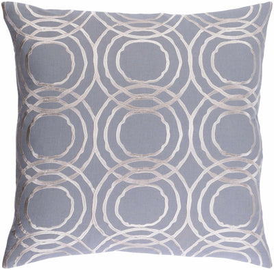 Bodedern Gray Geometric Circles Accent Pillow  - Clearance