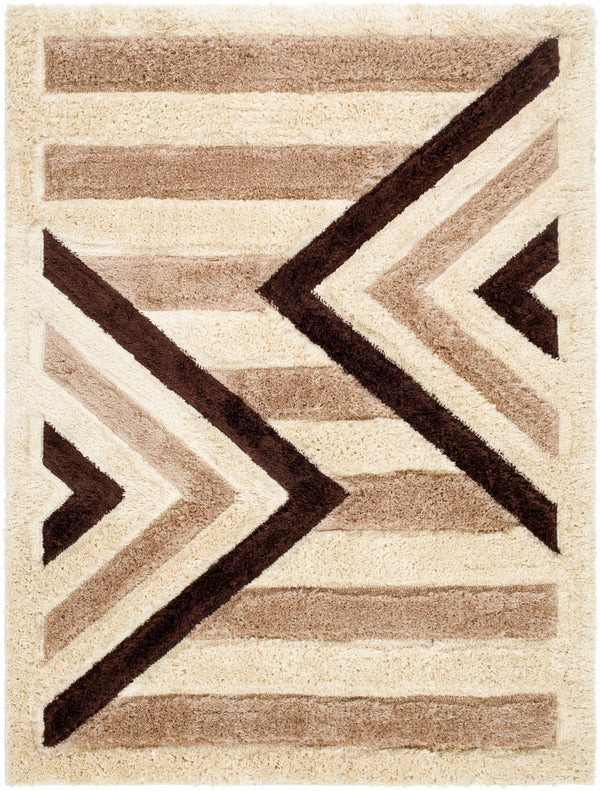 Abeje Chocolate Brown Area Rug