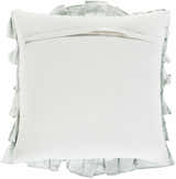 Bogata Ruffled Pale Blue Throw Pillow - Clearance