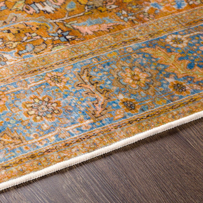 Bonbon Mustard & Blue Washable Rug