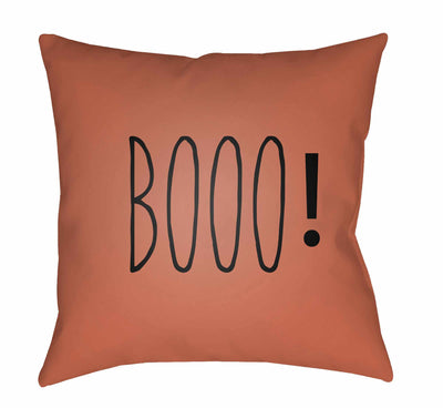 Booo Printed Orange Pillow