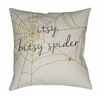 Halloween Spider White Throw Pillow