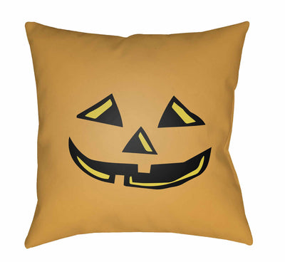 Halloween Pumpkin Orange Throw Pillow