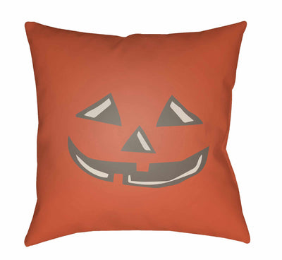 Halloween Pumpkin Red Throw Pillow