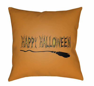 Halloween Orange Throw Pillow