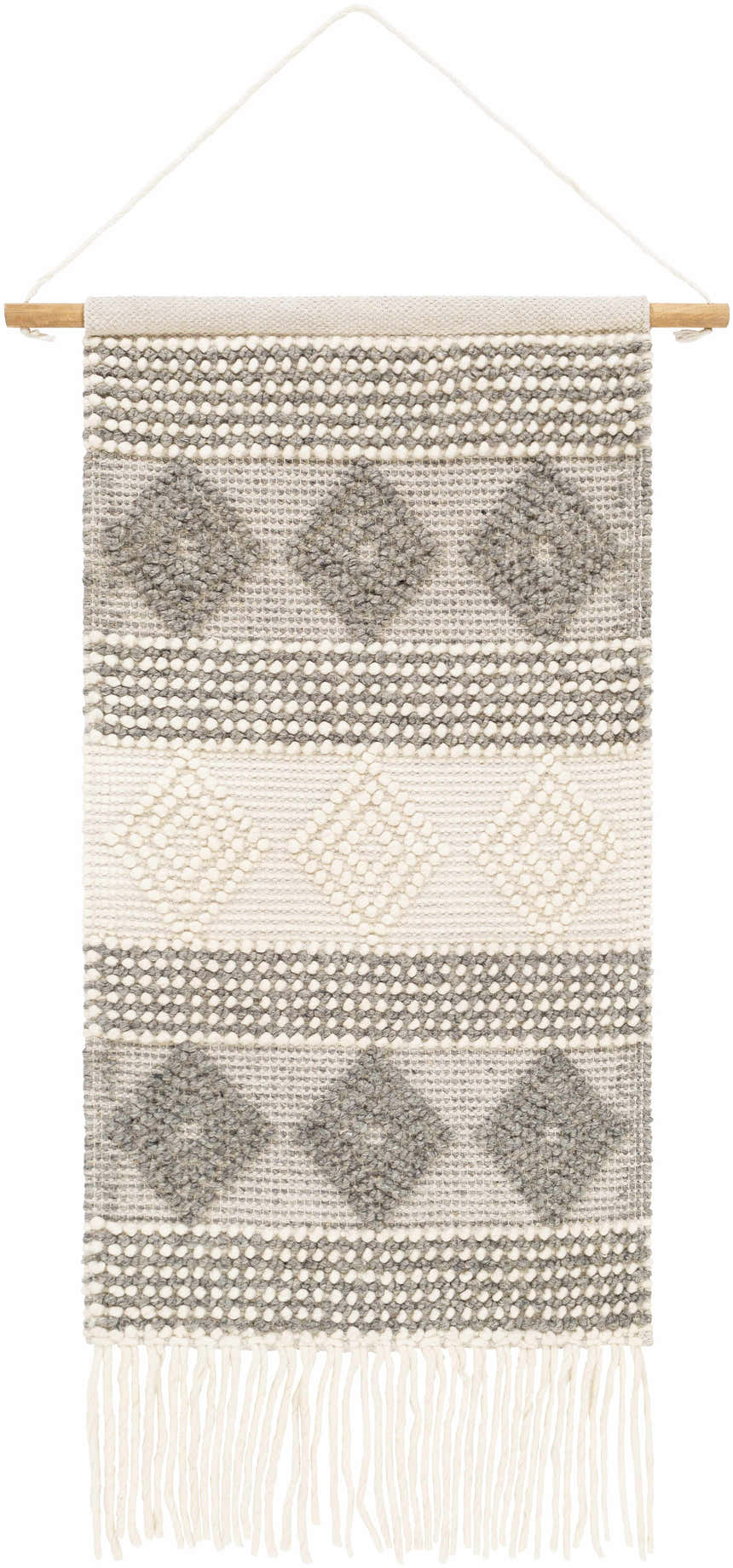 Boonesville Grey Diamond Pattern Wall Hanging
