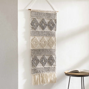 Boonesville Grey Diamond Pattern Wall Hanging