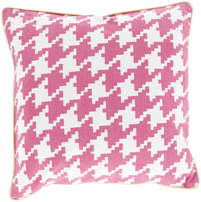 Booval Pink Houndstooth Throw Pillow - Clearance