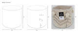 Bordon Ivory Textured Pom-Pom Stool - Clearance