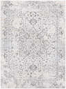 Close-up of the Bosphorus Black Mosaic Rug, a machine-woven rug with a black and beige traditional pattern. Design-Rectangle-710103
