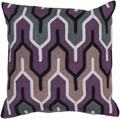 Bowthorpe Purple Geometric Zigzag Accent Pillow - Clearance