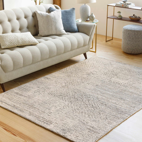 Boxholm Beige Hand Tufted Wool-Blend Area Rug - Clearance