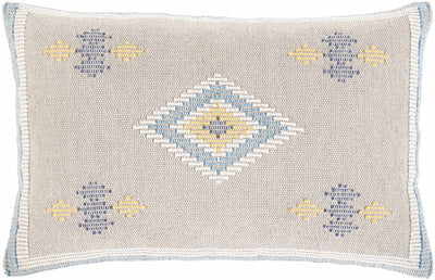 Boyanup Cream Geometric Embroidery Lumbar Pillow - Clearance