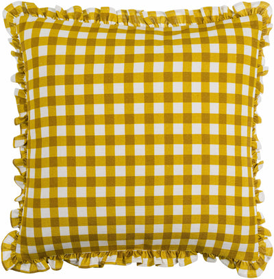 Acciai Golden Checkered Throw Pillow