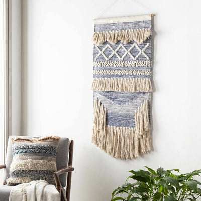 Braunston Boho Navy & Beige Textured Wall Hanging