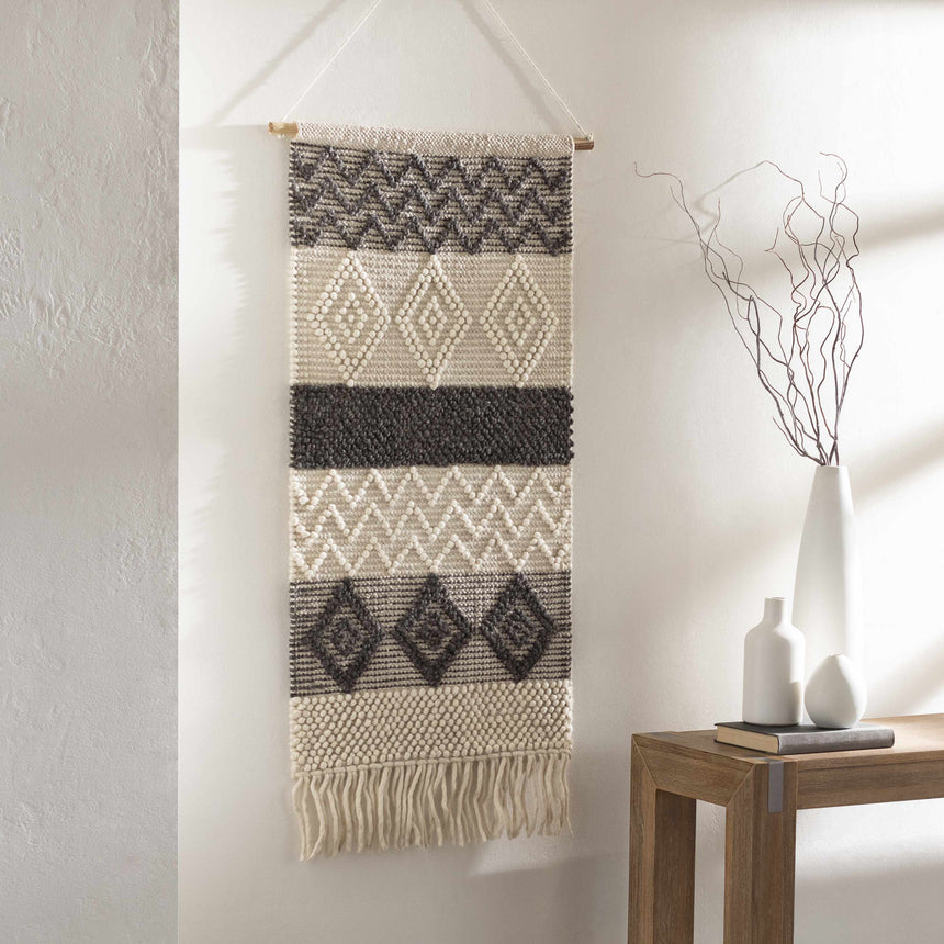 Bracebridge Monochrome Geometric Pattern Wall Hanging