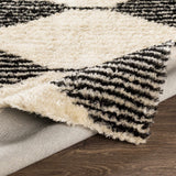 Aberchirder Ivory&Black Diamond Plush Rug - Clearance
