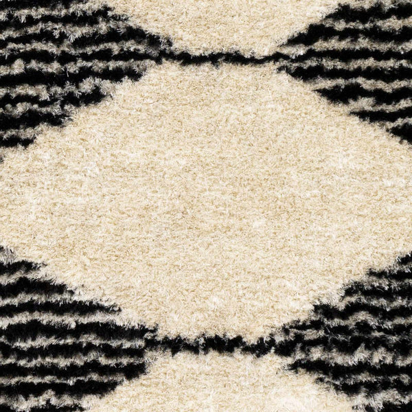 Aberchirder Ivory&Black Diamond Plush Rug - Clearance