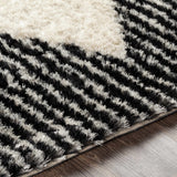 Aberchirder Ivory&Black Diamond Plush Rug - Clearance