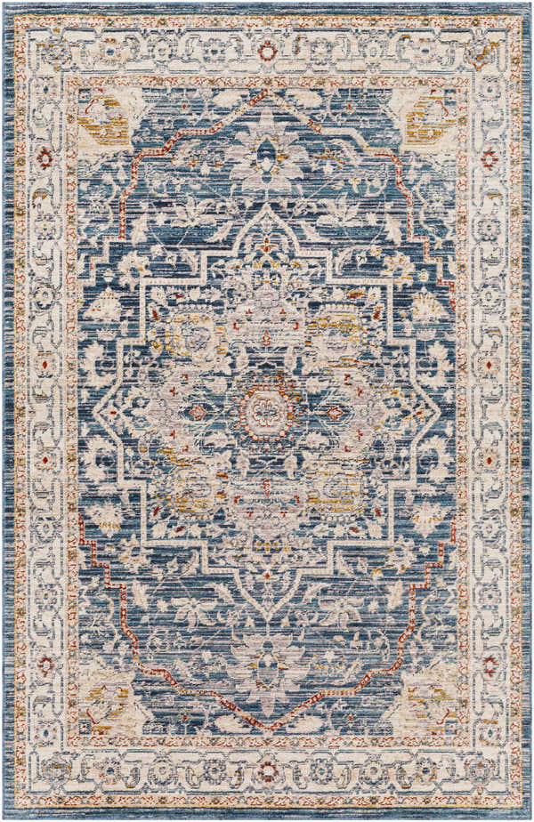Close-up of Bree Traditional Style Rug in charcoal, beige, garnet, gray, smoke colors. Machine woven polyester rug. Design-Rectangle-58
