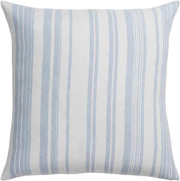 Baraniferho Ice Blue Striped Linen Bedding Euro Sham - Clearance