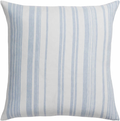 Baraniferho Ice Blue Striped Linen Bedding Set