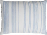 Baraniferho Ice Blue Striped Linen Bedding Set