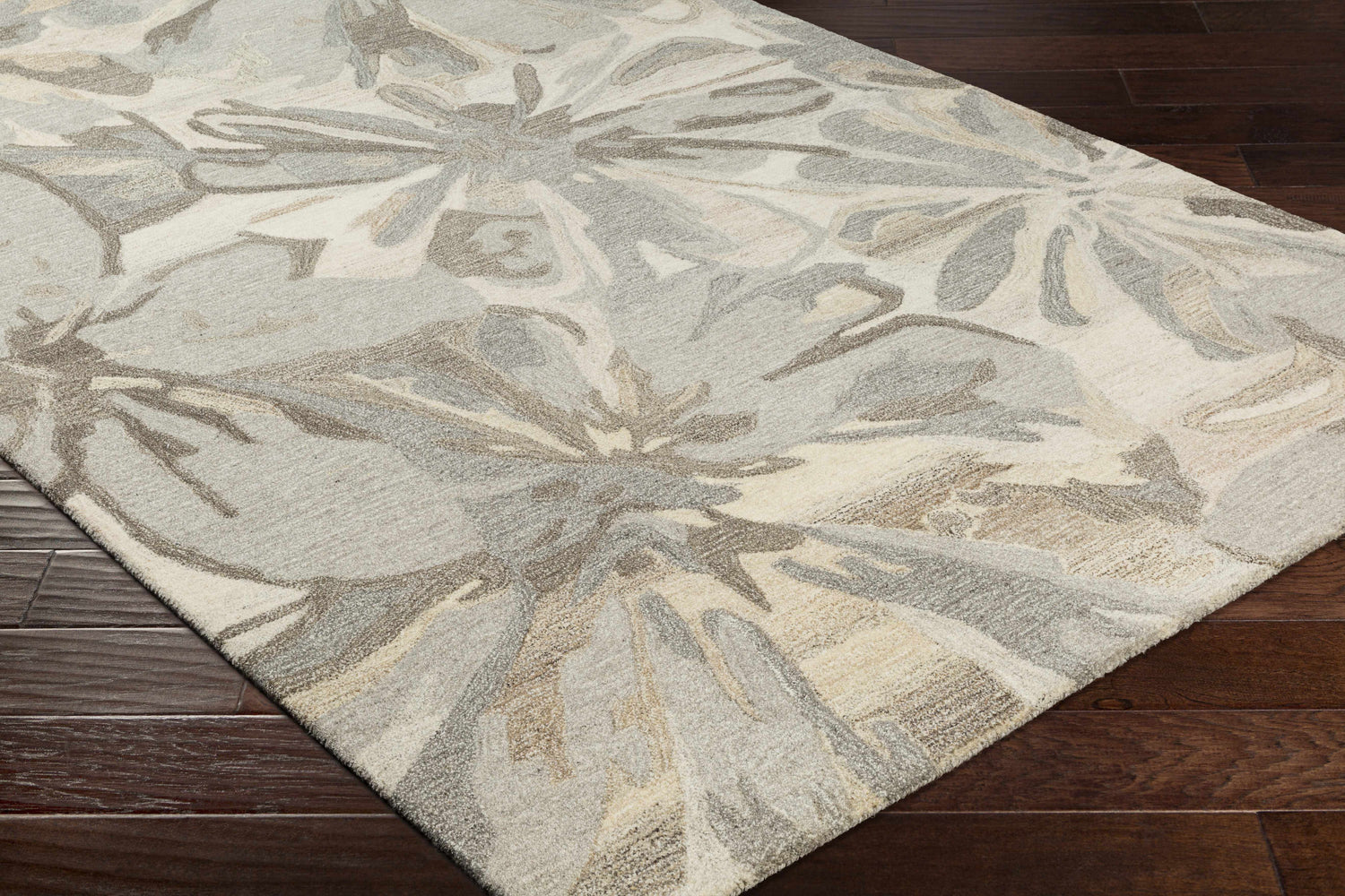 Ilfeld Athena Beige Floral Wool Rug