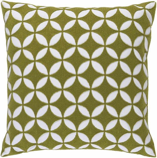 Brainardsvle Green Geometric Pattern Pillow - Clearance