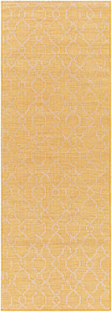 Brocton Yellow Flatweave Rug - Clearance