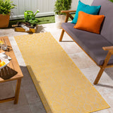 Brocton Yellow Flatweave Rug - Clearance