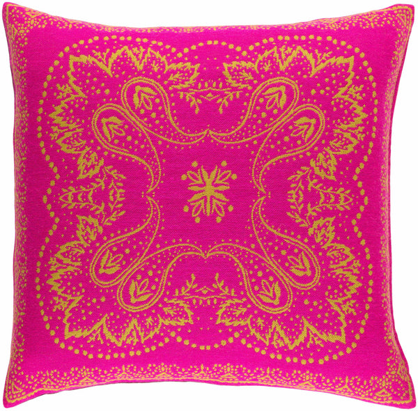 Brohman Magenta Medallion Throw Pillow - Clearance