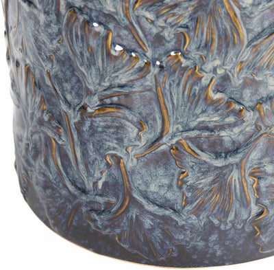 Brothertown Blue Ceramic Stool Table