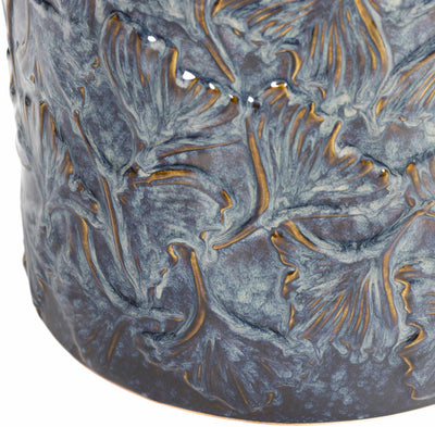 Brothertown Blue Floral Ceramic Stool